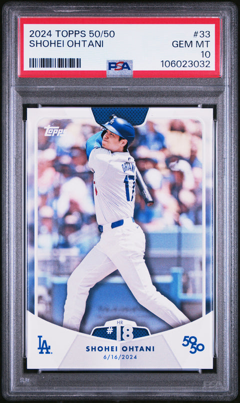 2024 Topps 50/50 Shohei Ohtani #33 Shohei Ohtani PSA 10 106023032