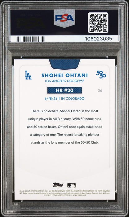 2024 Topps 50/50 Shohei Ohtani #36 Shohei Ohtani PSA 10 106023035
