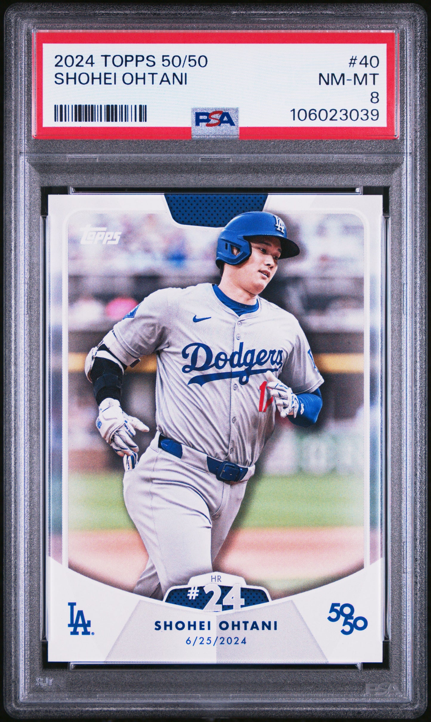 2024 Topps 50/50 Shohei Ohtani #40 Shohei Ohtani PSA 8 106023039
