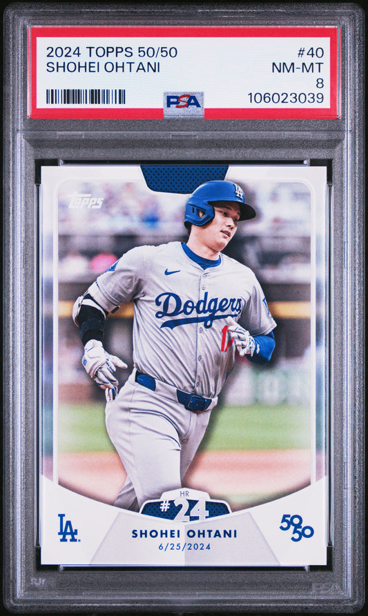 2024 Topps 50/50 Shohei Ohtani #40 Shohei Ohtani PSA 8 106023039