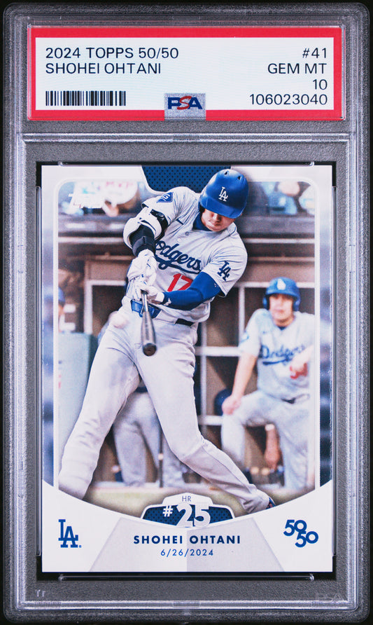 2024 Topps 50/50 Shohei Ohtani #41 Shohei Ohtani PSA 10 106023040