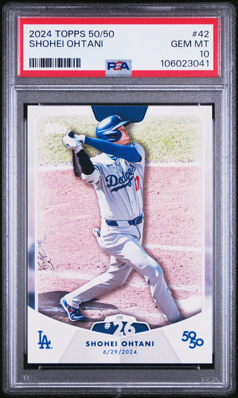 2024 Topps 50/50 Shohei Ohtani #42 Shohei Ohtani PSA 10 106023041