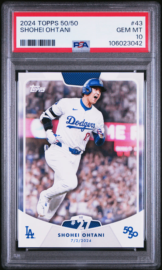2024 Topps 50/50 Shohei Ohtani #43 Shohei Ohtani PSA 10 106023042