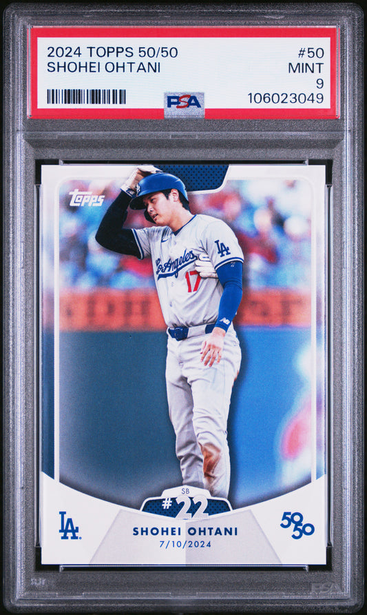 2024 Topps 50/50 Shohei Ohtani #50 Shohei Ohtani PSA 9 106023049