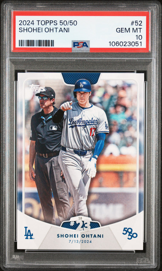 2024 Topps 50/50 Shohei Ohtani #52 Shohei Ohtani PSA 10 106023051