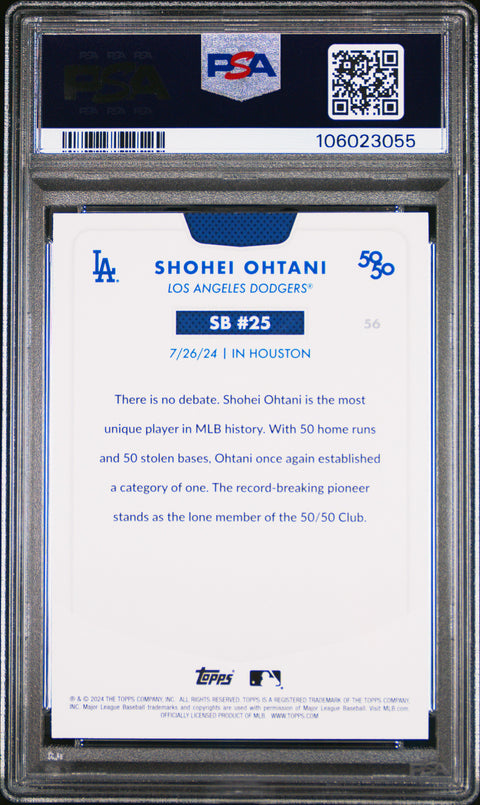 2024 Topps 50/50 Shohei Ohtani #56 Shohei Ohtani PSA 9 106023055