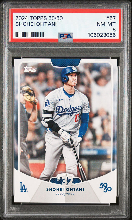 2024 Topps 50/50 Shohei Ohtani #57 Shohei Ohtani PSA 8 106023056