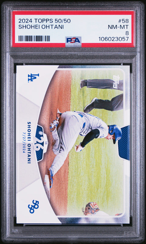 2024 Topps 50/50 Shohei Ohtani #58 Shohei Ohtani PSA 8 106023057