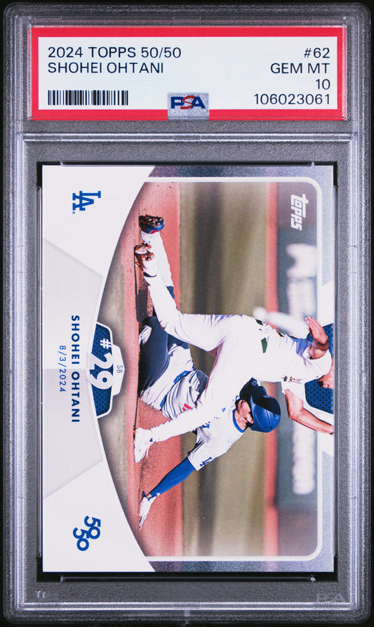 2024 Topps 50/50 Shohei Ohtani #62 Shohei Ohtani PSA 10 106023061