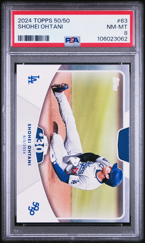 2024 Topps 50/50 Shohei Ohtani #63 Shohei Ohtani PSA 8 106023062