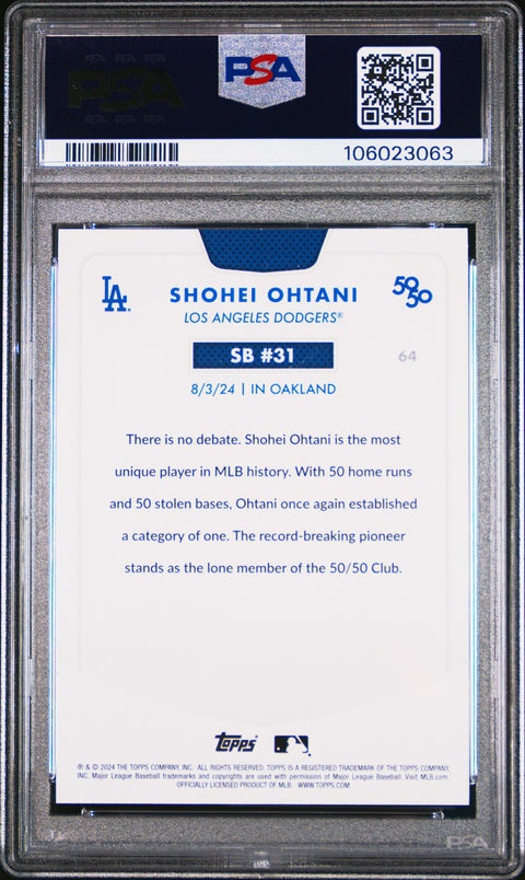 2024 Topps 50/50 Shohei Ohtani #64 Shohei Ohtani PSA 9 106023063