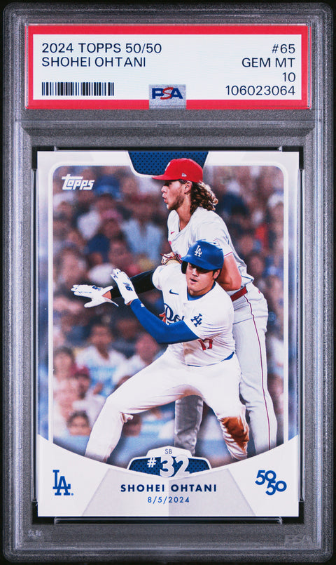 2024 Topps 50/50 Shohei Ohtani #65 Shohei Ohtani PSA 10 106023064
