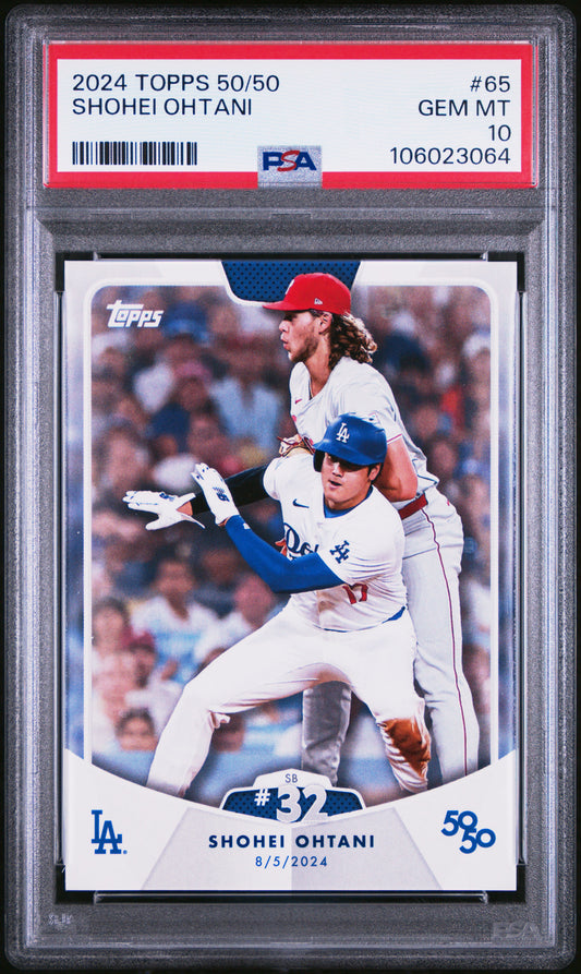 2024 Topps 50/50 Shohei Ohtani #65 Shohei Ohtani PSA 10 106023064
