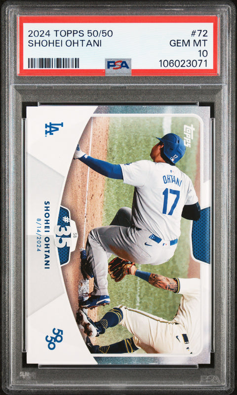 2024 Topps 50/50 Shohei Ohtani #72 Shohei Ohtani PSA 10 106023071