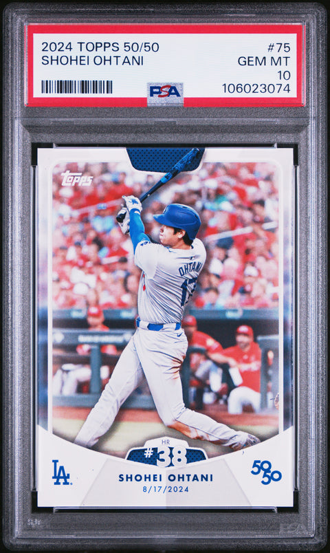2024 Topps 50/50 Shohei Ohtani #75 Shohei Ohtani PSA 10 106023074