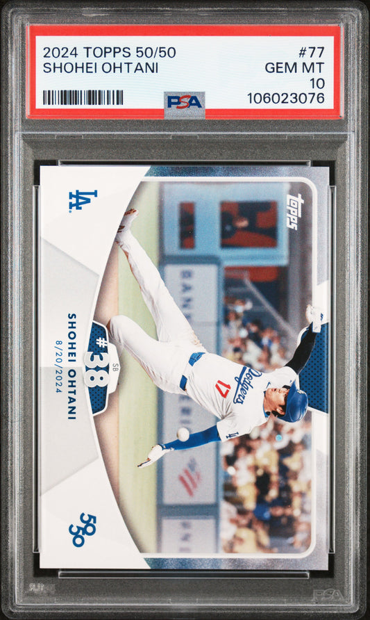 2024 Topps 50/50 Shohei Ohtani #77 Shohei Ohtani PSA 10 106023076