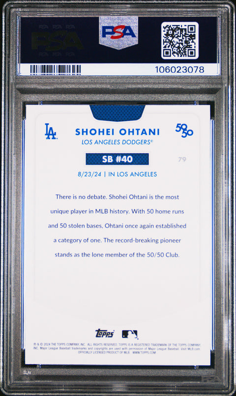 2024 Topps 50/50 Shohei Ohtani #79 Shohei Ohtani PSA 10 106023078