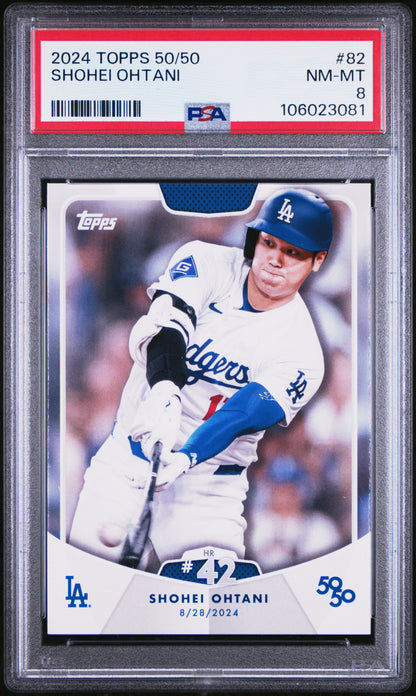 2024 Topps 50/50 Shohei Ohtani #82 Shohei Ohtani PSA 8 106023081