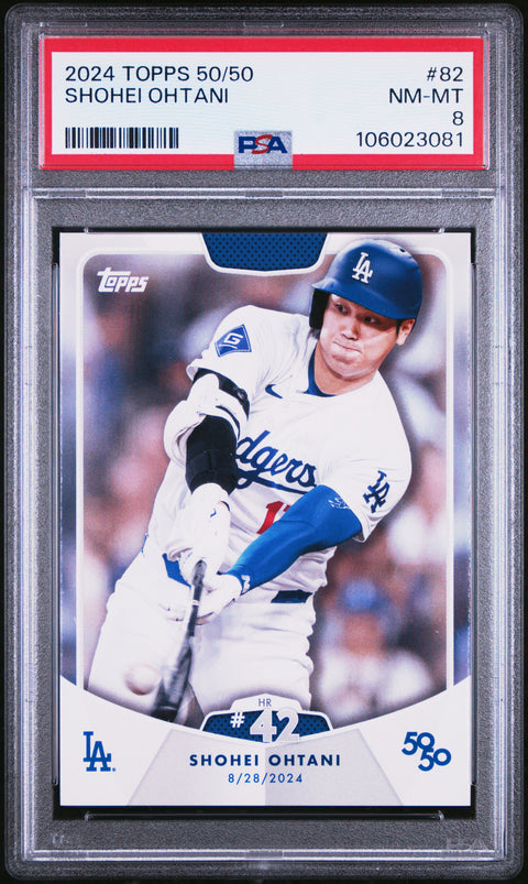 2024 Topps 50/50 Shohei Ohtani #82 Shohei Ohtani PSA 8 106023081