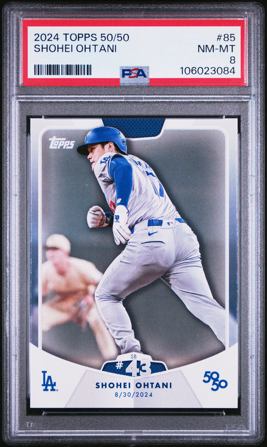 2024 Topps 50/50 Shohei Ohtani #85 Shohei Ohtani PSA 8 106023084