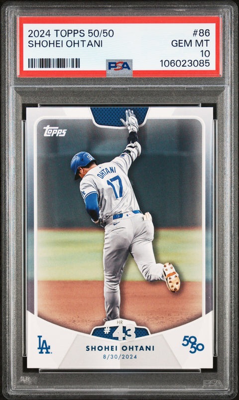 2024 Topps 50/50 Shohei Ohtani #86 Shohei Ohtani PSA 10 106023085