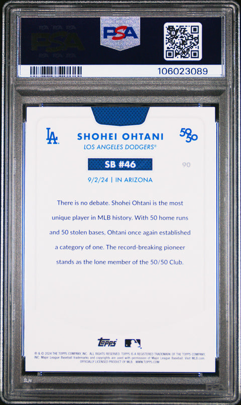 2024 Topps 50/50 Shohei Ohtani #90 Shohei Ohtani PSA 10 106023089