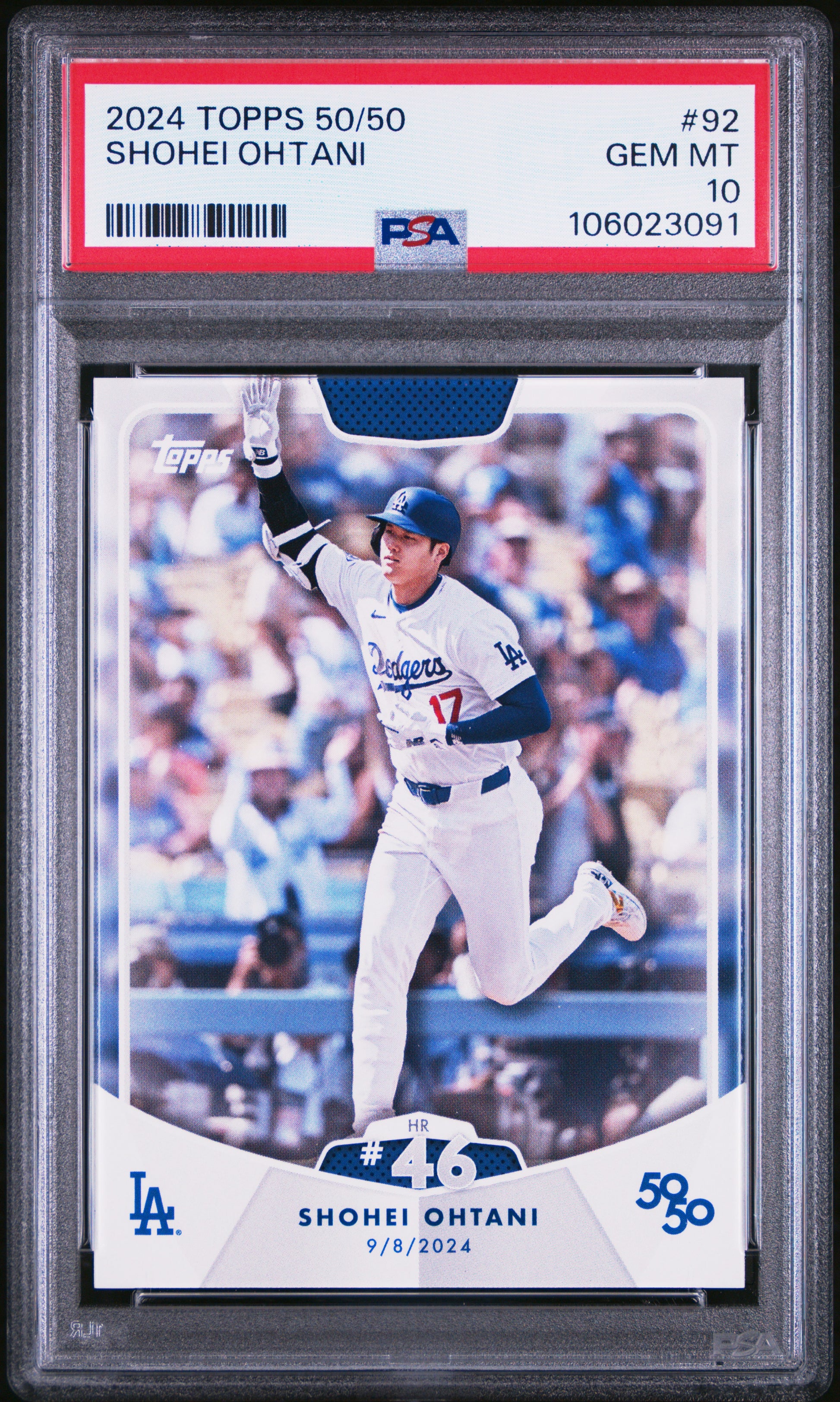 2024 Topps 50/50 Shohei Ohtani #92 Shohei Ohtani PSA 10 106023091