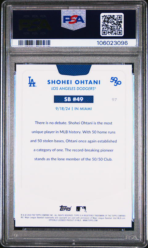 2024 Topps 50/50 Shohei Ohtani #97 Shohei Ohtani PSA 10 106023096