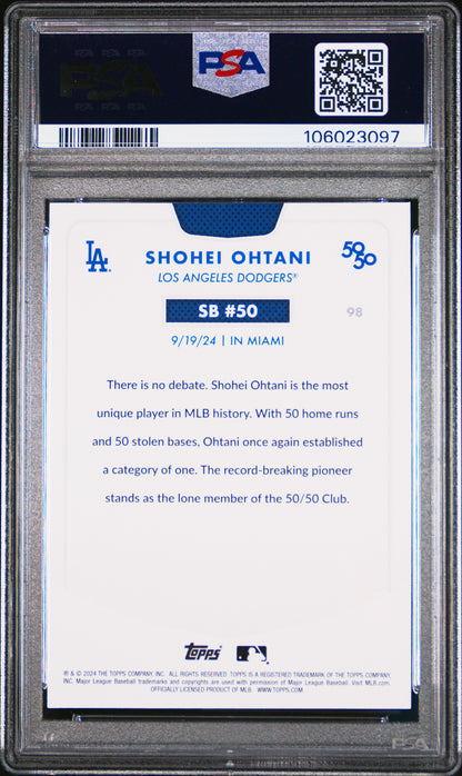 2024 Topps 50/50 Shohei Ohtani #98 Shohei Ohtani PSA 10 106023097