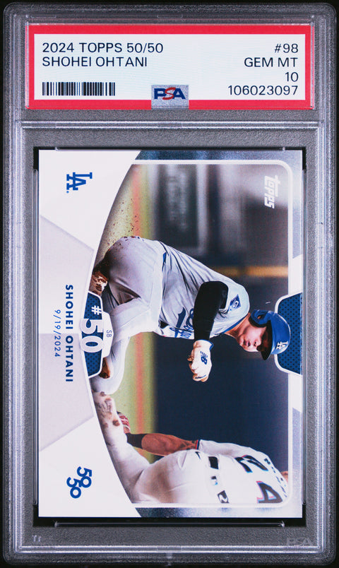 2024 Topps 50/50 Shohei Ohtani #98 Shohei Ohtani PSA 10 106023097