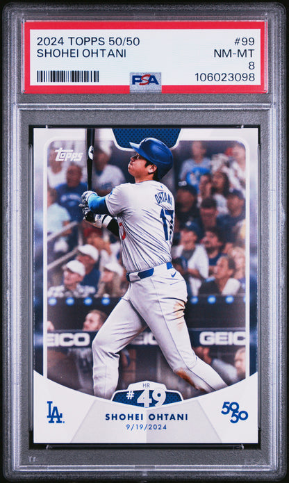 2024 Topps 50/50 Shohei Ohtani #99 Shohei Ohtani PSA 8 106023098