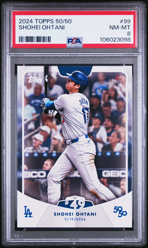 2024 Topps 50/50 Shohei Ohtani #99 Shohei Ohtani PSA 8 106023098