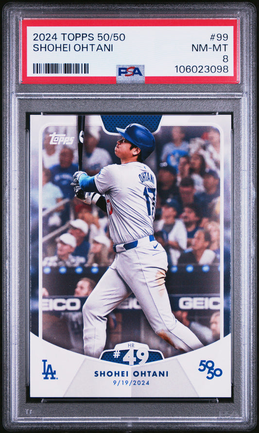 2024 Topps 50/50 Shohei Ohtani #99 Shohei Ohtani PSA 8 106023098