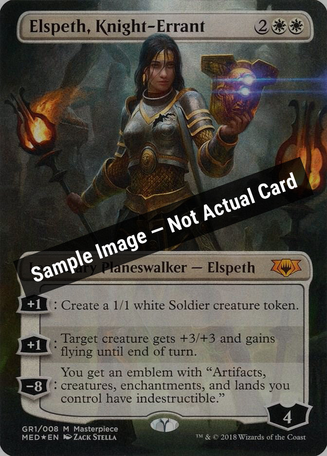 Magic,Mythic Edition: Guilds of Ravnica,Elspeth, Knight-Errant - GR1,Foil,Near Mint — Sample Image, Not Actual Card