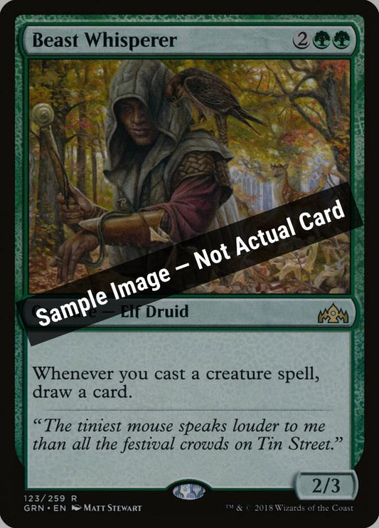 Magic,Guilds of Ravnica,Beast Whisperer - 123,Normal,Near Mint — Sample Image, Not Actual Card