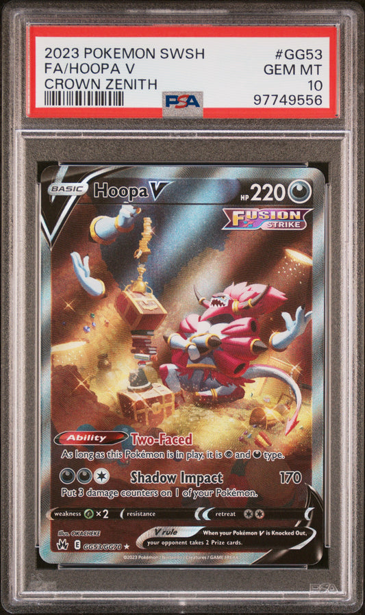 2023 Pokemon Sword And Shield Crown Zenith Fa/Hoopa V #GG53 PSA 10