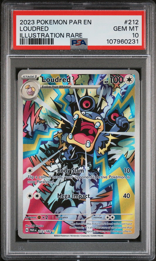 2023 Pokemon Par En-Paradox Rift Loudred #212 PSA 10