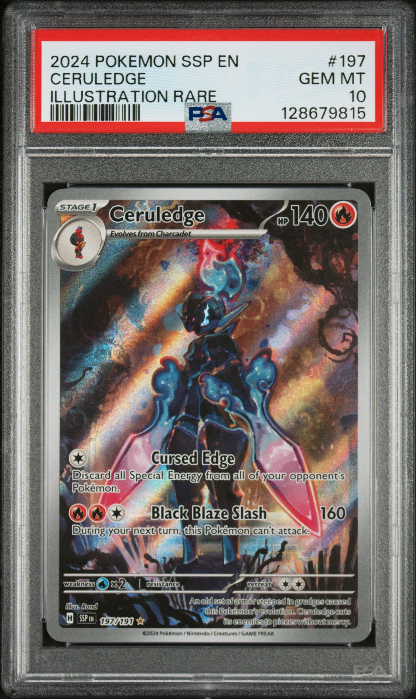 2024 Pokemon Ssp En-Surging Sparks Ceruledge #197 PSA 10
