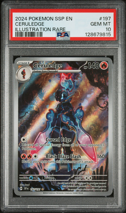 2024 Pokemon Ssp En-Surging Sparks Ceruledge #197 PSA 10