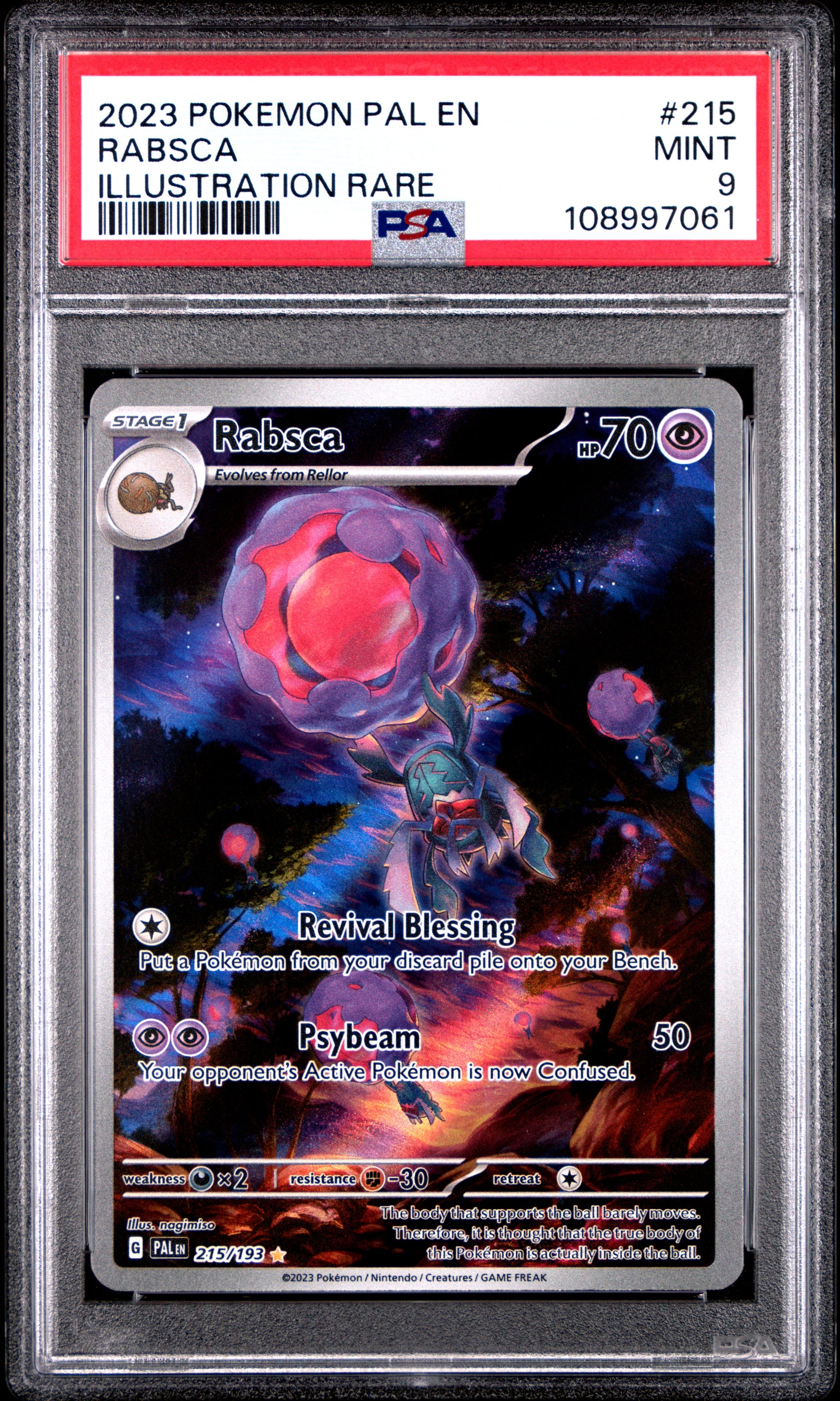 2023 Pokemon Pal En-Paldea Evolved Rabsca #215 PSA 9