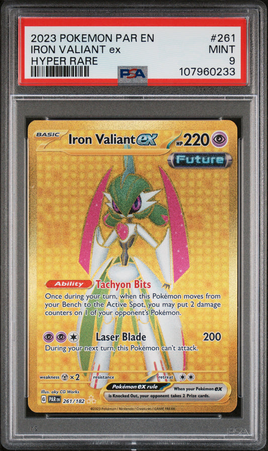 2023 Pokemon Par En-Paradox Rift Iron Valiant Ex #261 PSA 9
