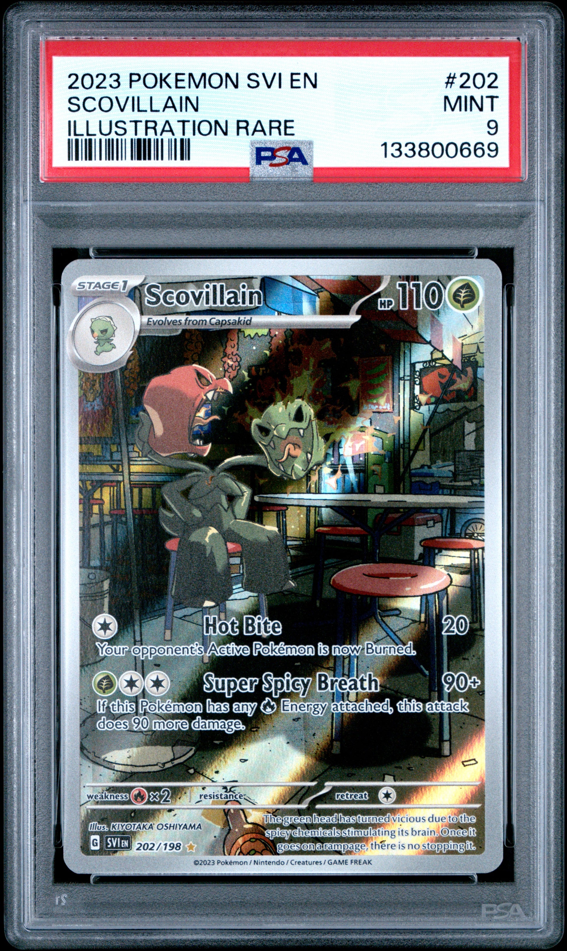 2023 Pokemon Svi En-Scarlet & Violet Scovillain #202 PSA 9