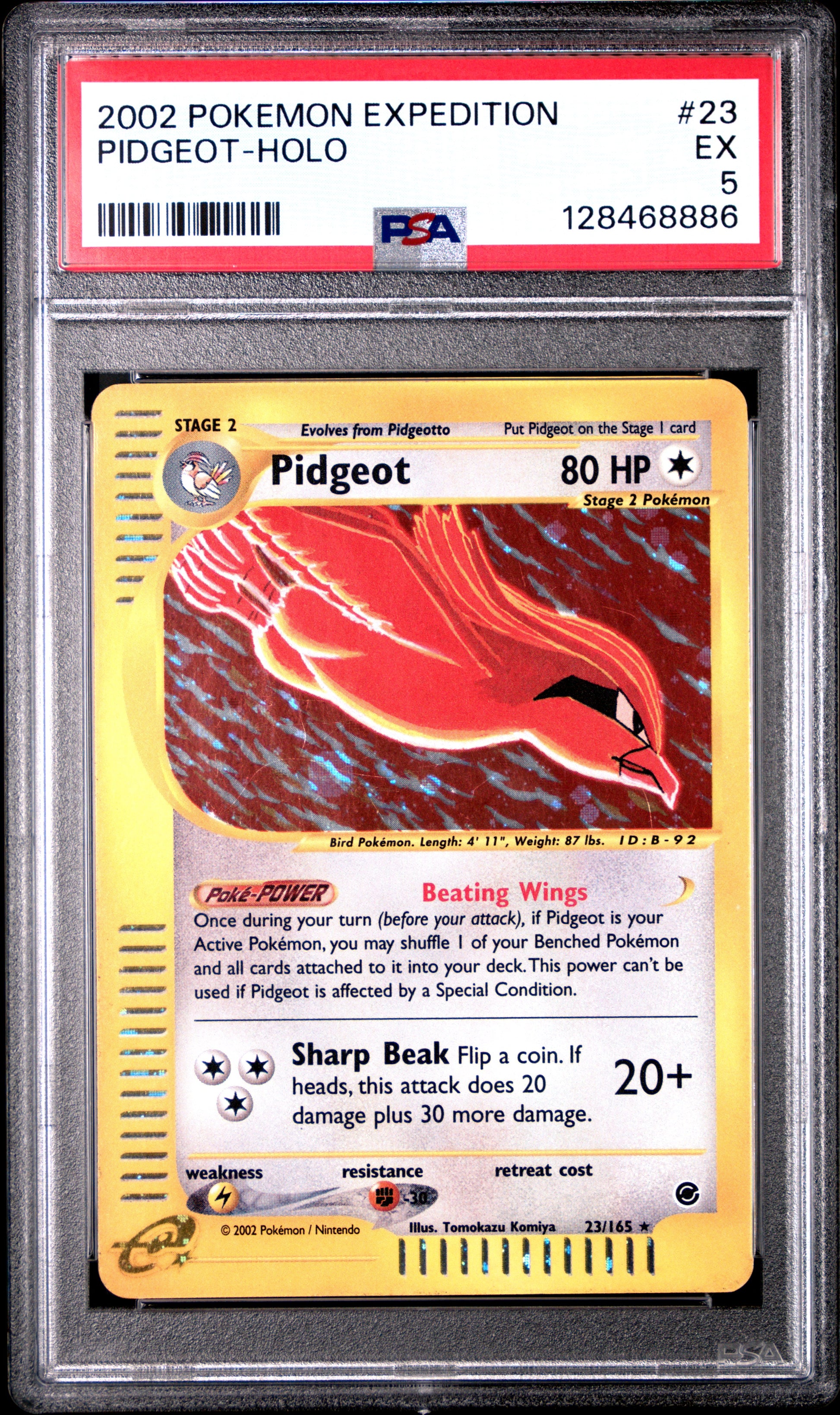 2002 Pokemon Expedition Pidgeot-Holo #23 PSA 5
