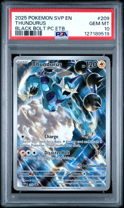 2025 Pokemon Svp En-Sv Black Star Promo Thundurus #209 PSA 10