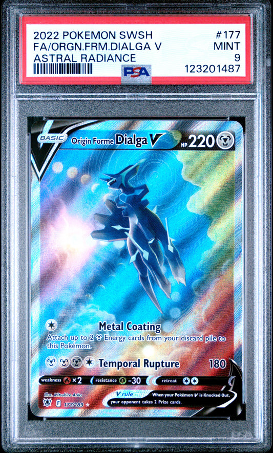 2022 Pokemon Sword & Shield Astral Radiance Fa/Orgn.Frm.Dialga V #177 PSA 9