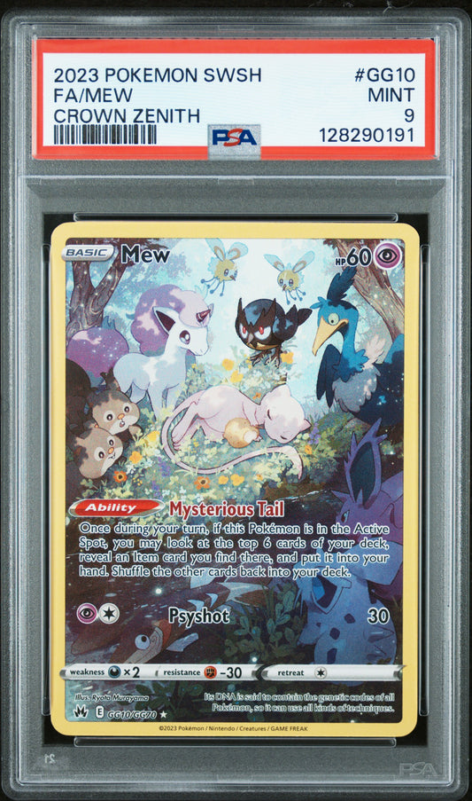 2023 Pokemon Sword And Shield Crown Zenith Fa/Mew #GG10 PSA 9