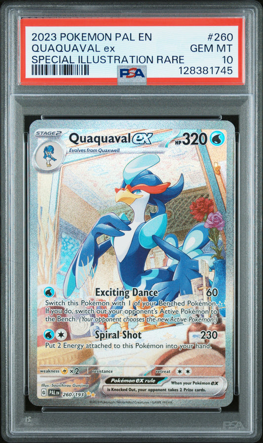 2023 Pokemon Pal En-Paldea Evolved Quaquaval Ex #260 PSA 10