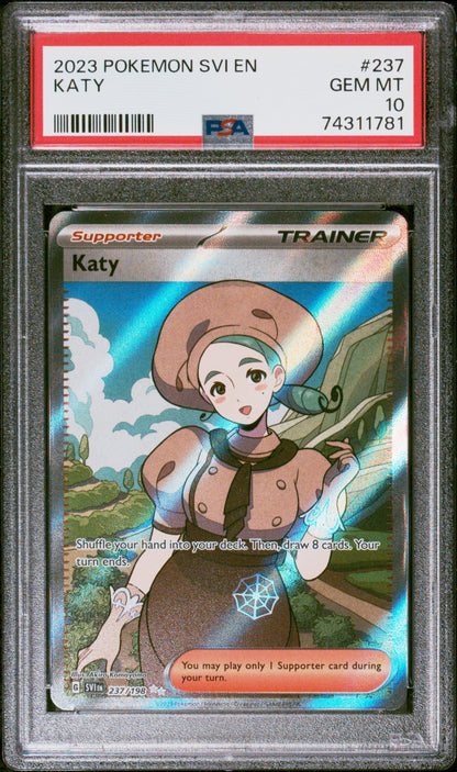 2023 Pokemon Svi En-Scarlet & Violet Katy #237 PSA 10