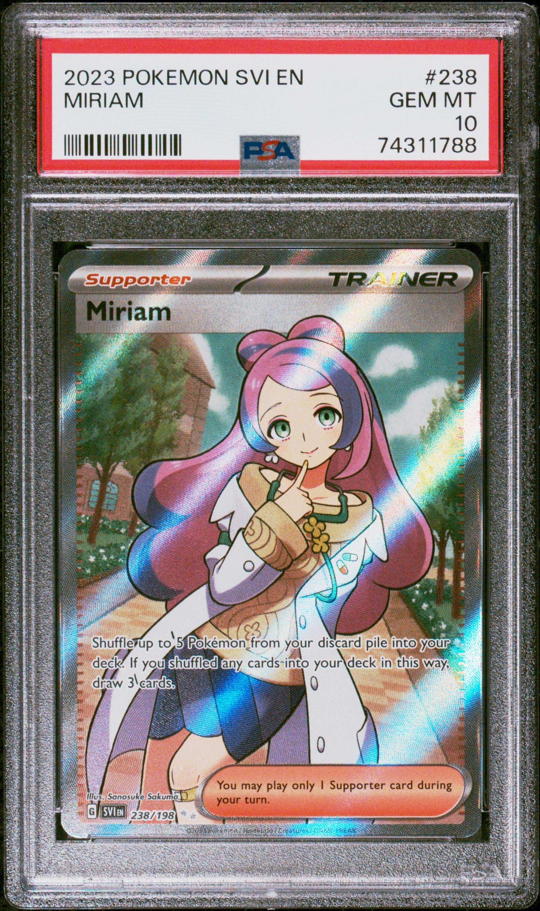 2023 Pokemon Svi En-Scarlet & Violet Miriam #238 PSA 10