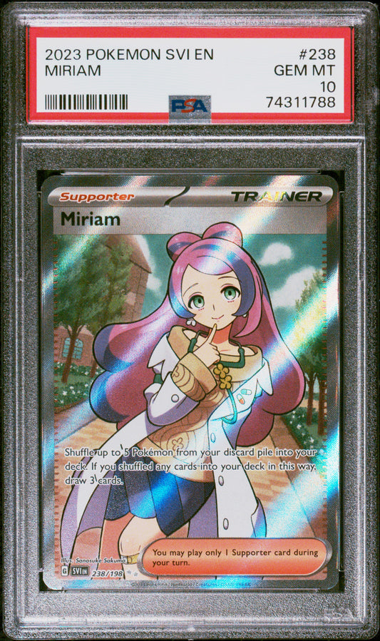 2023 Pokemon Svi En-Scarlet & Violet Miriam #238 PSA 10